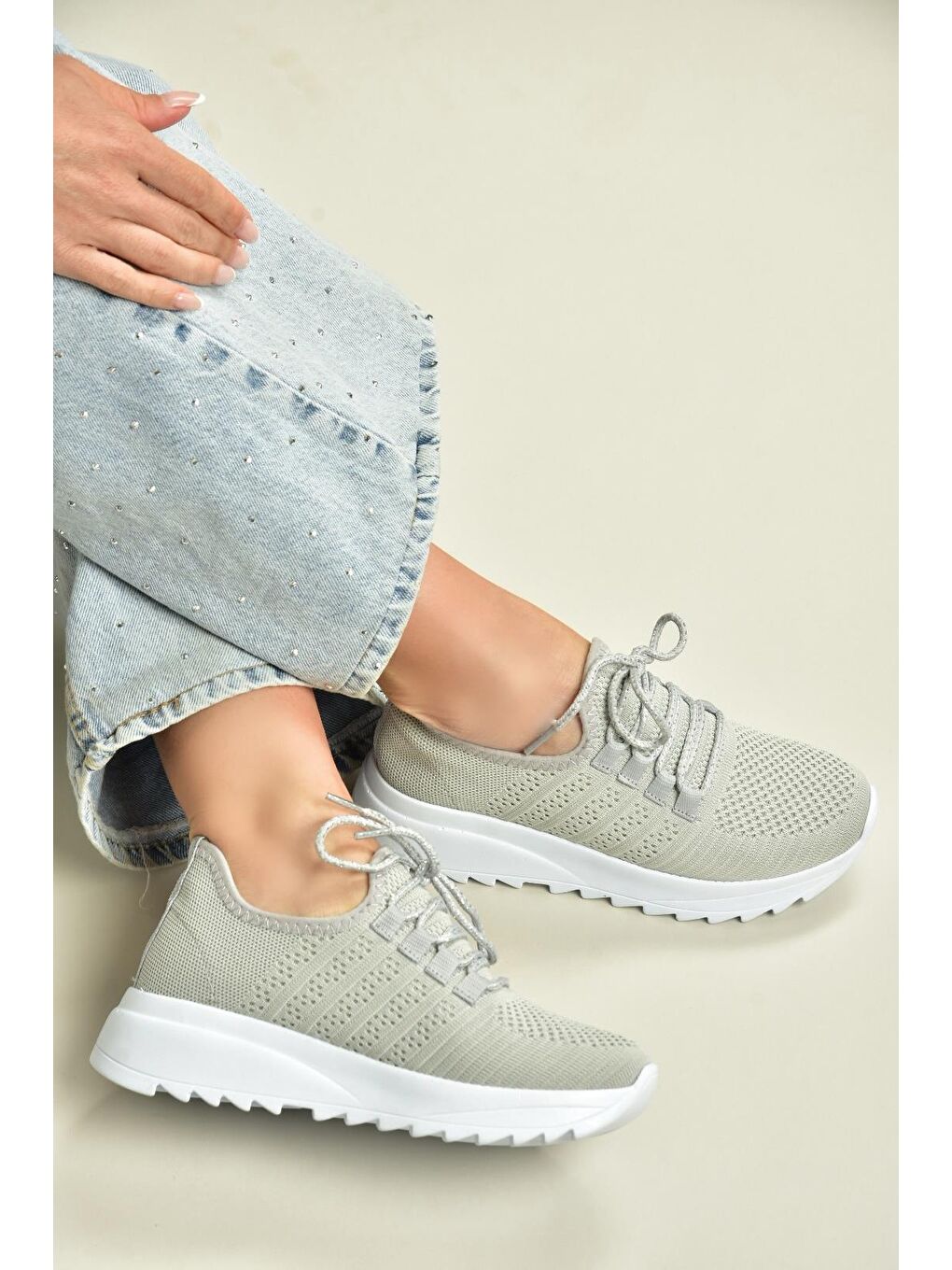 Gri Kadın Sneaker U7021012-1