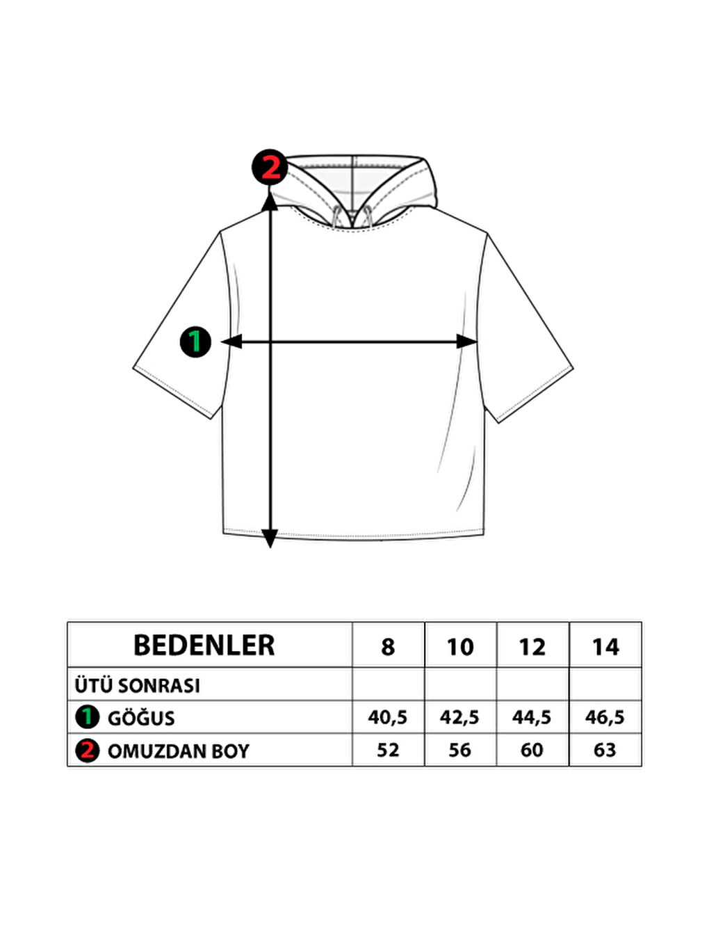 Sarı Erkek Çocuk Kapüşonlu Garni Detaylı Baskılı Tişört-1