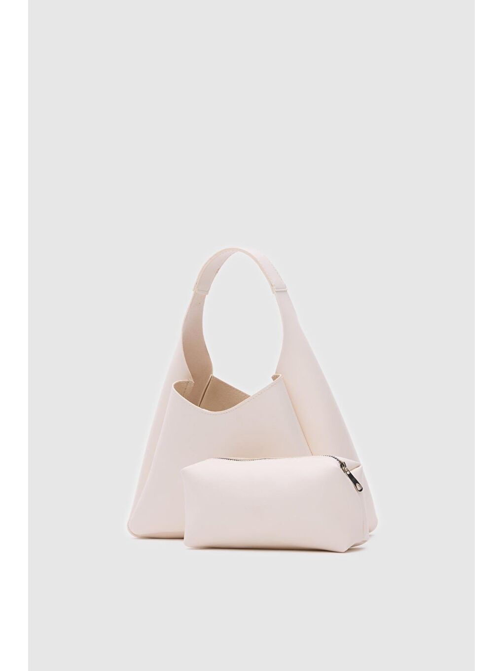 Ekru Mono Yavrulu Omuz Çantası Krem-4