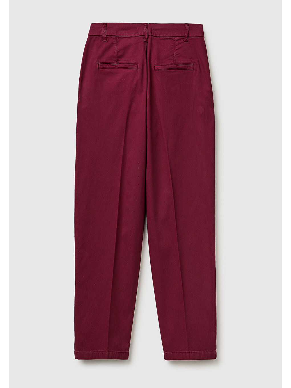 Kadın Bordo Pamuk Karışımlı Slim Fit Chino Kumaş Pantolon-1