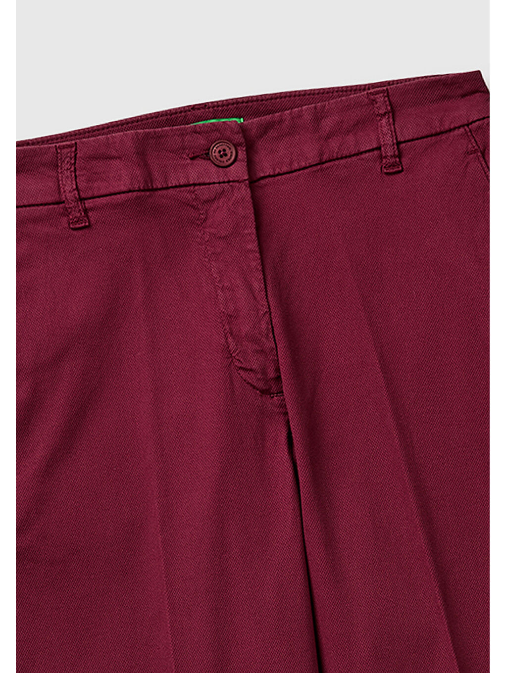Kadın Bordo Pamuk Karışımlı Slim Fit Chino Kumaş Pantolon-2