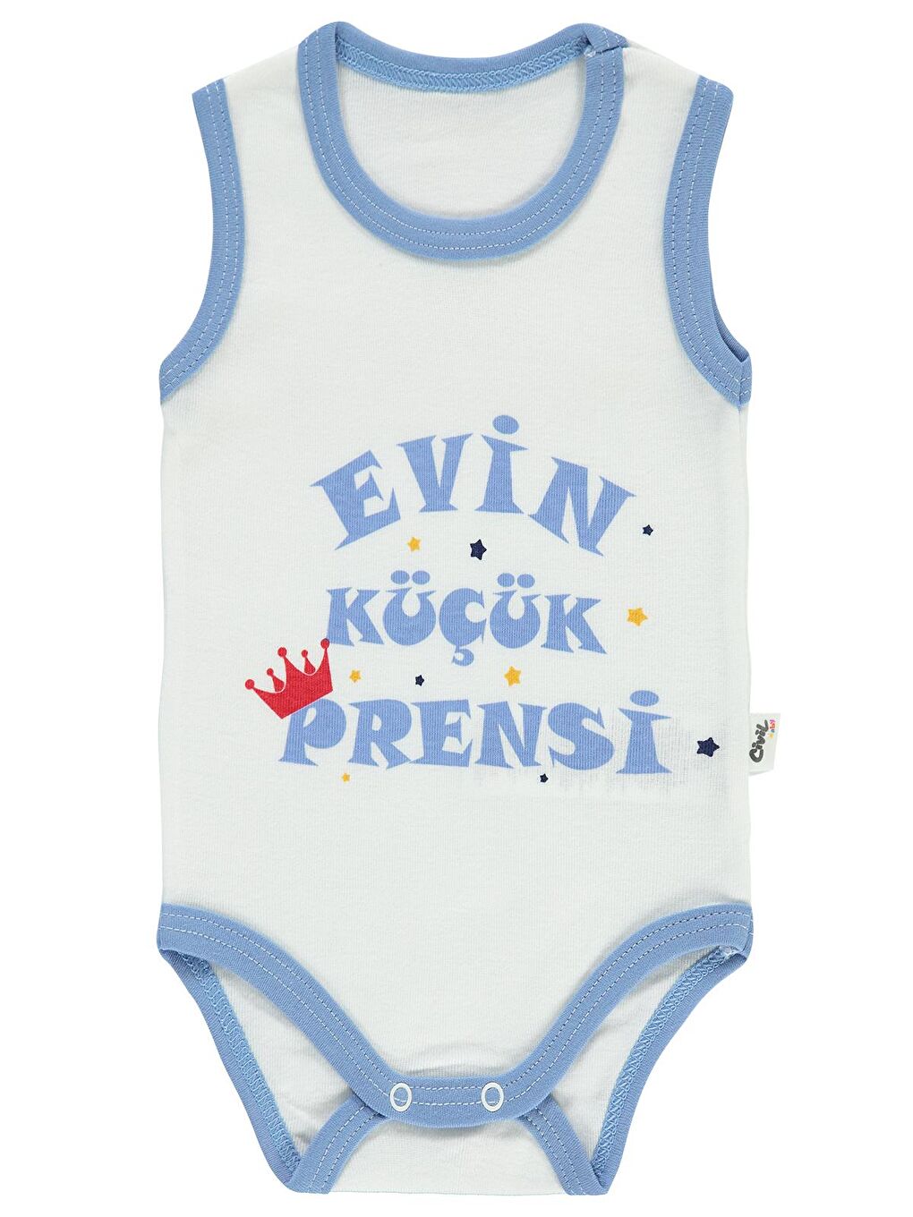 Civil Mavi Baby Erkek Bebek Çıtçıtlı Badi 1-36 Ay Mavi