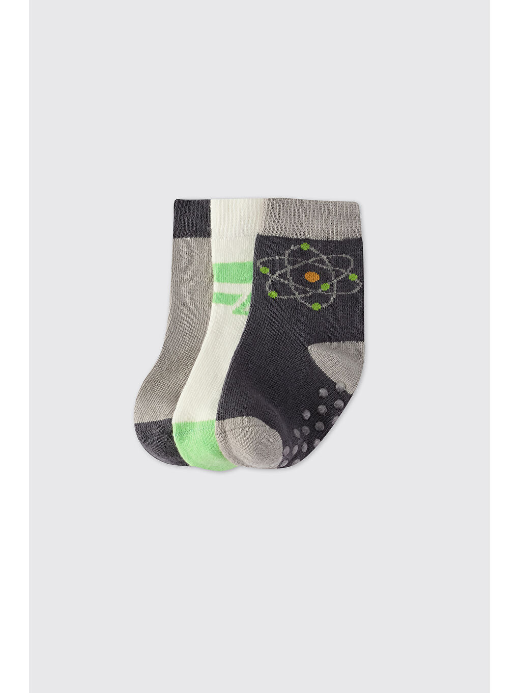 Karışık Erkek Bebek 3'lü Soket Çorap-1