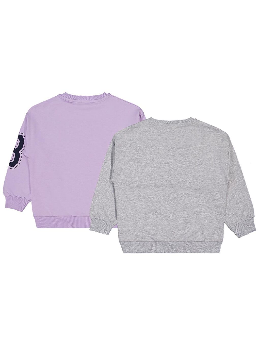 Beyaz Girls New York Baskılı 2'li Set 6-9 Yaş Sweatshirt - Standart-3