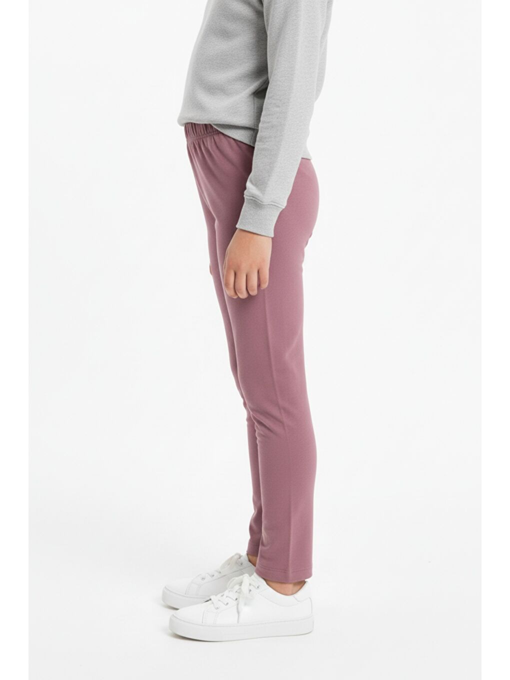 Pembe Kız Çocuk Beli Lastikli  Dar Parça Tayt 21141-1