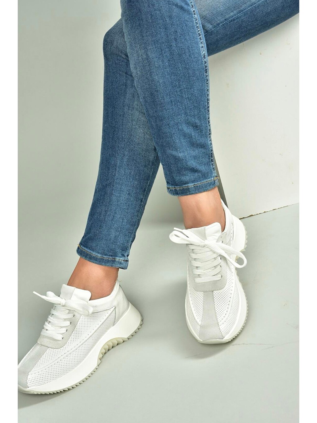 Beyaz Kadın Sneaker U5550205-2