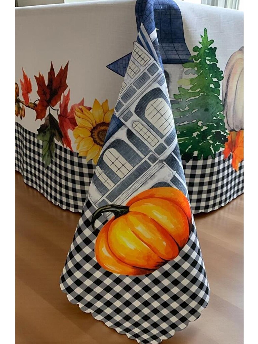 Karışık Sonbahar Dertsiz Masa Örtüsü 120x150 Cm-2