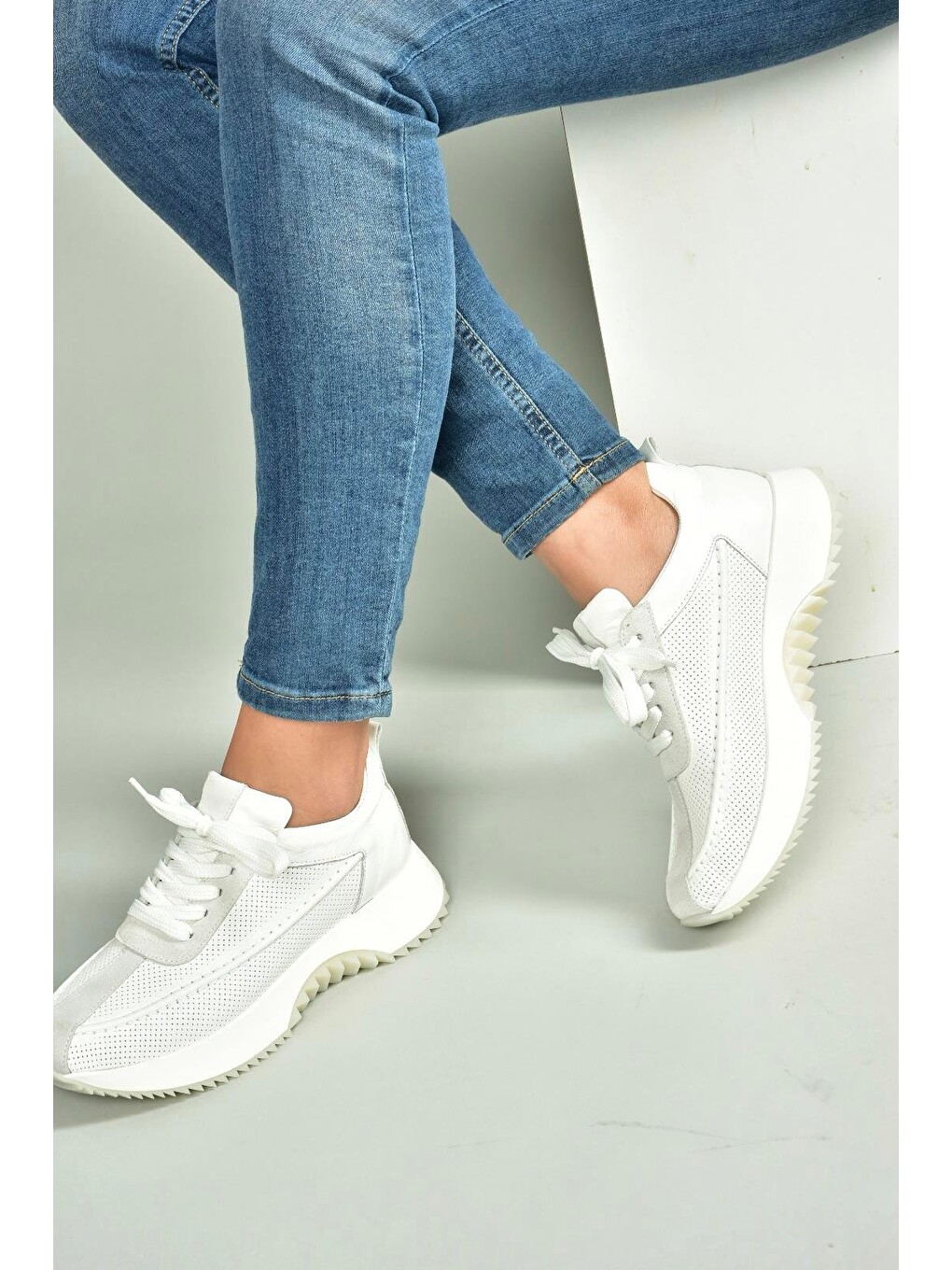 Beyaz Kadın Sneaker U5550205-3