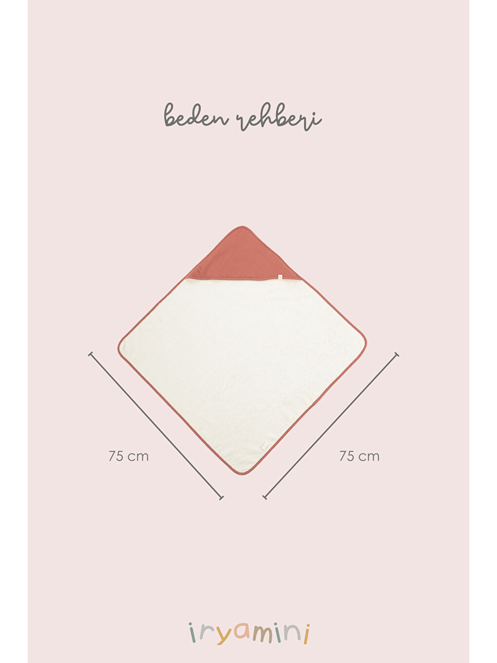 Kahverengi Joy of Colors Organik Pamuk Müslin Bebek Kundak Kiremit 75x75-1