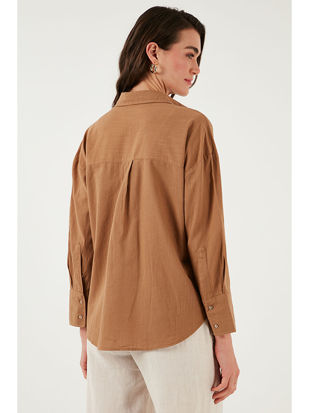 Sarı Pamuklu Regular Fit Uzun Kollu Düz Gömlek Cf25S168305-6