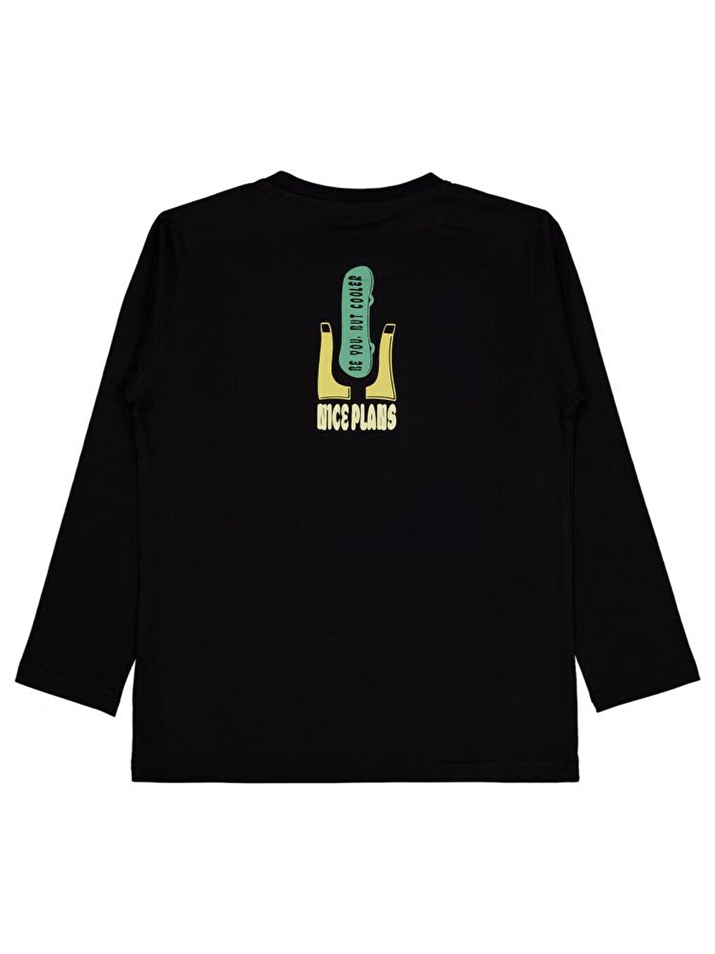 Siyah Erkek Çocuk Be You But Cooler Baskılı 6-9 Yaş Sweatshirt