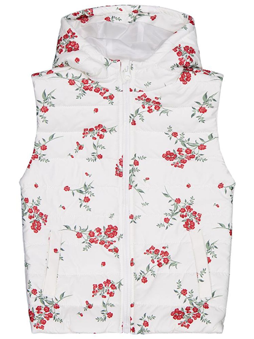 Ekru Kız Çocuk Çıtır Çiçek 6-9 Yaş Yelek-1