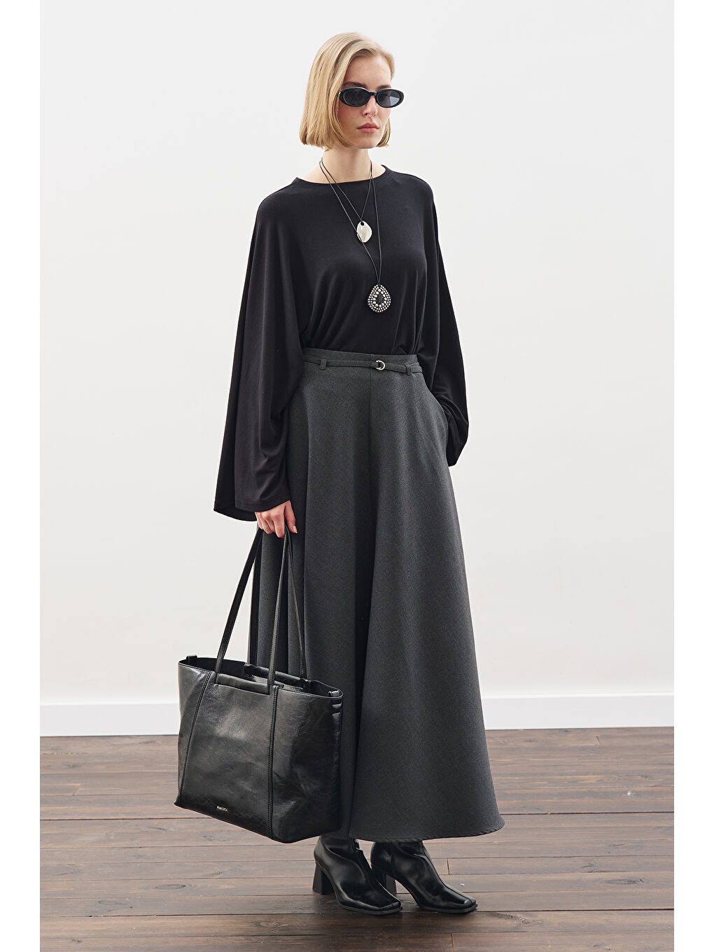 Pelerin Tarz Bluz Siyah-1