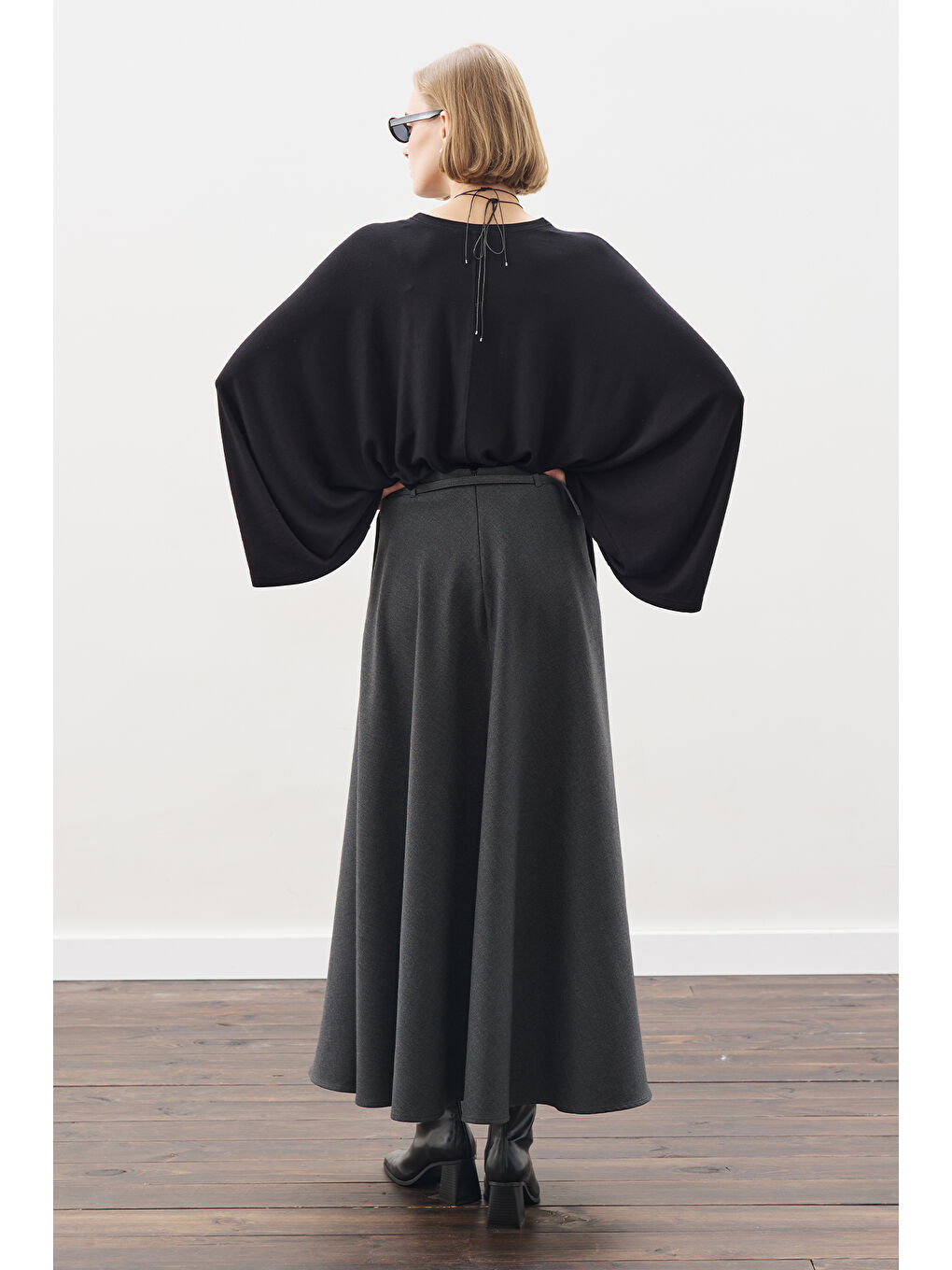 Pelerin Tarz Bluz Siyah-6