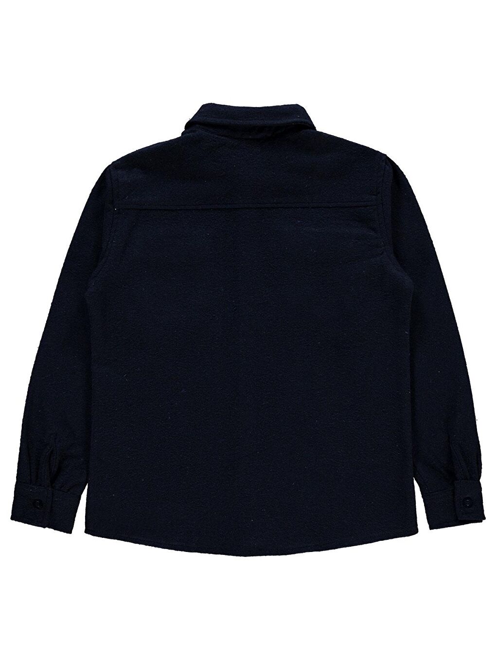 Boys Kapak Cepli Düz 10-13 Yaş Gömlek - Lacivert 12-13 Yaş-1