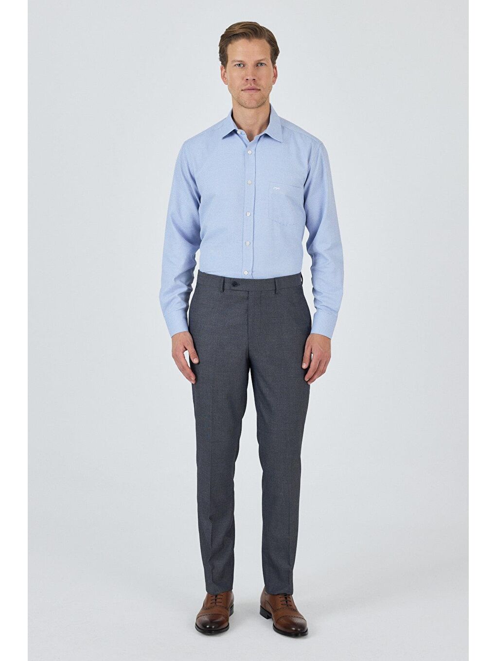 Koyu Antrasit Esnek Yandan Cepli Comfort Fit Classic Pantolon 1003250154-1