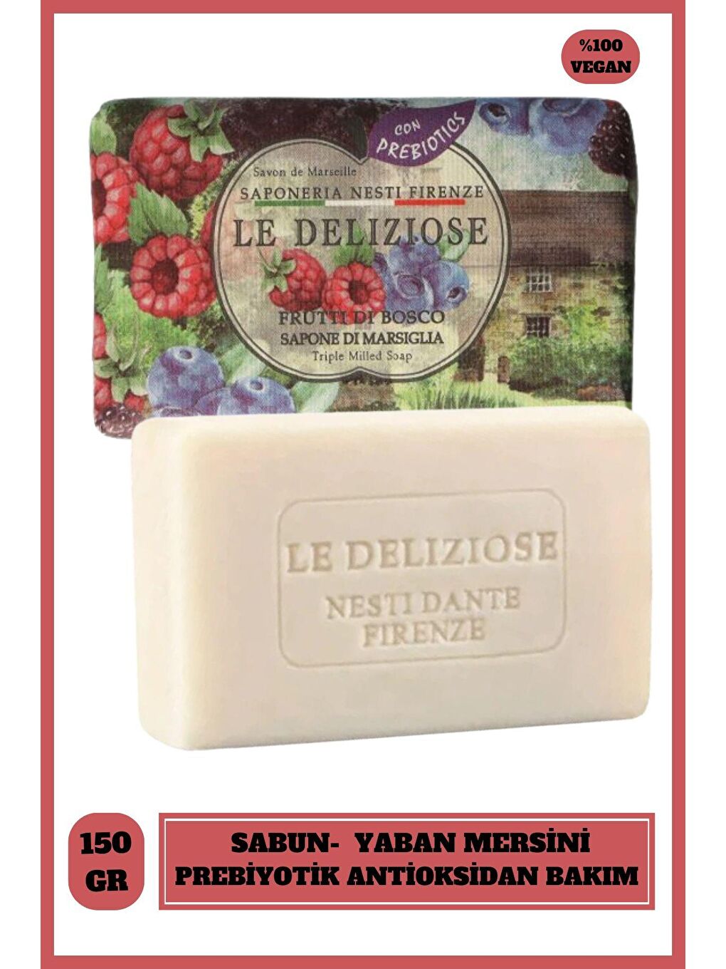 Nesti Dante Renksiz Sabun Le Deliziose Fruit of the Forest Vegan Bakım 150 g