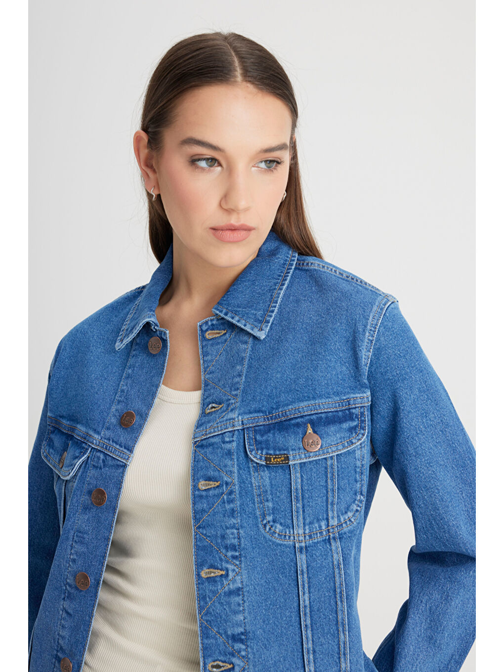 Regular Fit Normal Kesim Açık Mavi Jean Jean Ceket-1