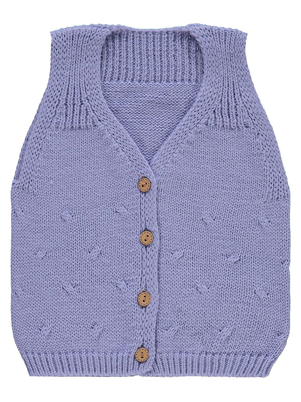 Baby Örgü Desenli 3-18 Ay Yelek - Lila 12-18 Ay