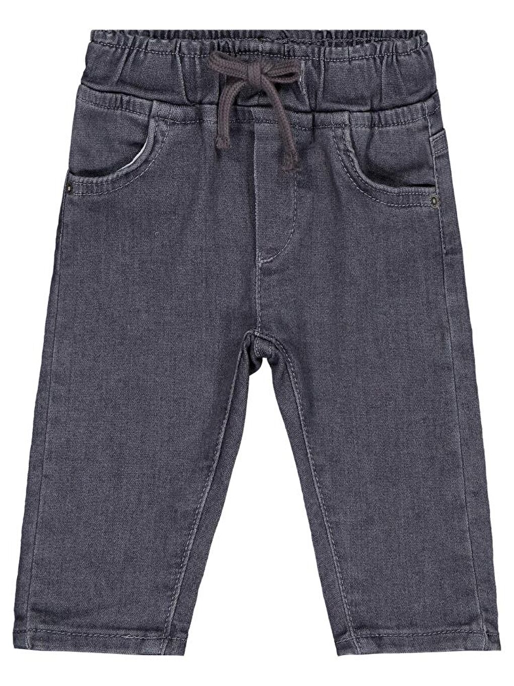 Gri Bebek Bağcıklı 6-18 Ay Pantolon