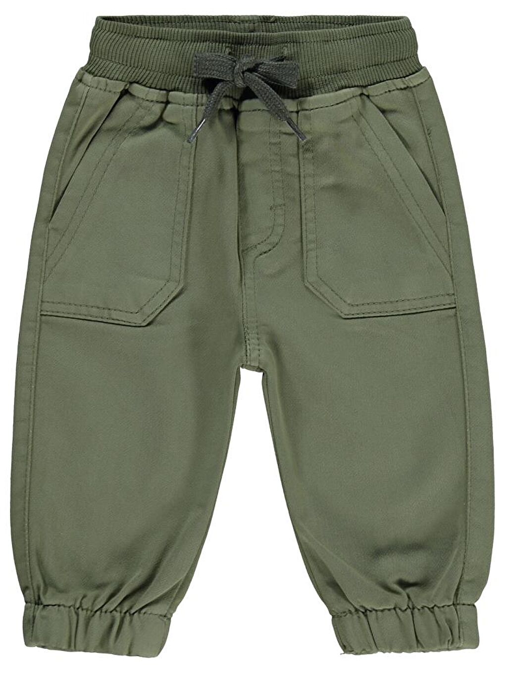 Haki Bebek Örme Kumaş 6-18 Ay Pantolon