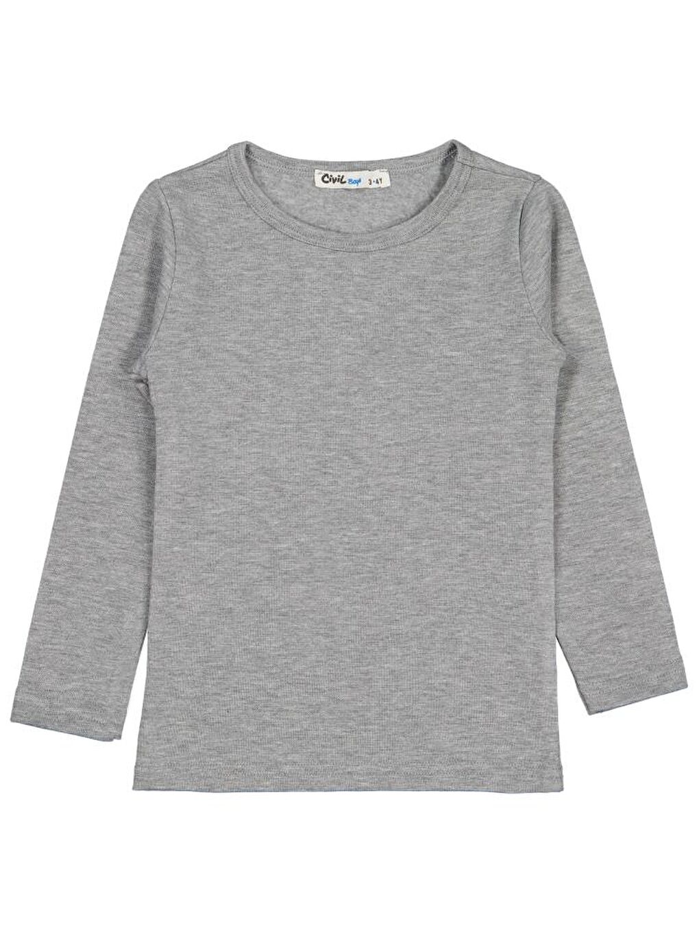 Gri Erkek Çocuk Termal 3-7 Yaş Sweatshirt