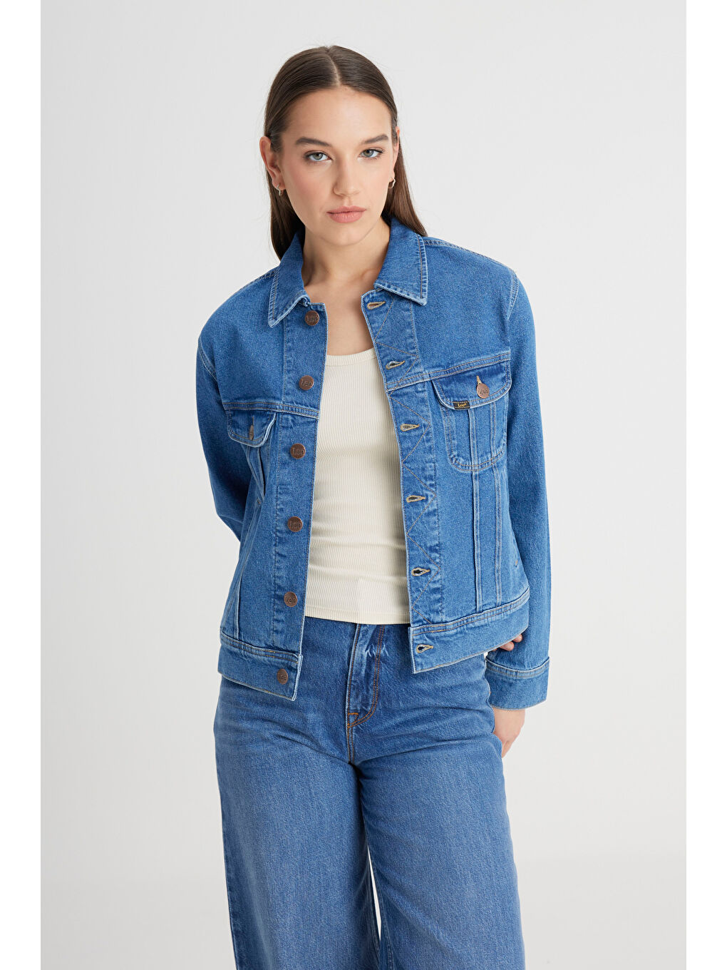 Regular Fit Normal Kesim Açık Mavi Jean Jean Ceket-3