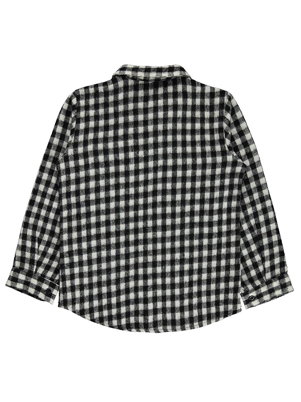 Girls Pitikare Desenli 10-13 Yaş Gömlek - Siyah 11-12 Yaş-1