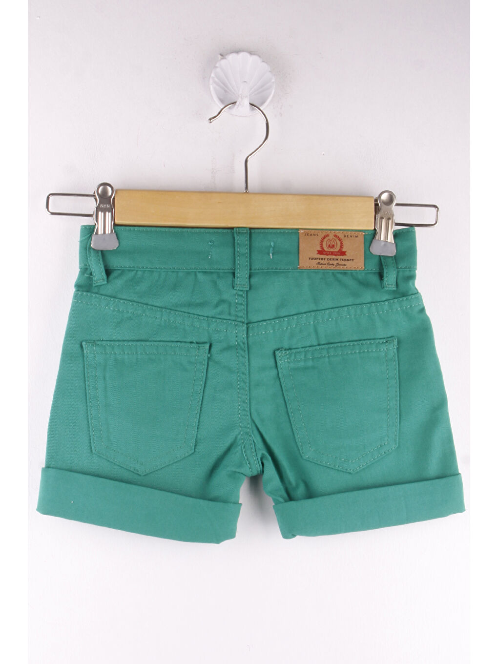 Gri Erkek Paçası Katlı Jean Şort-1