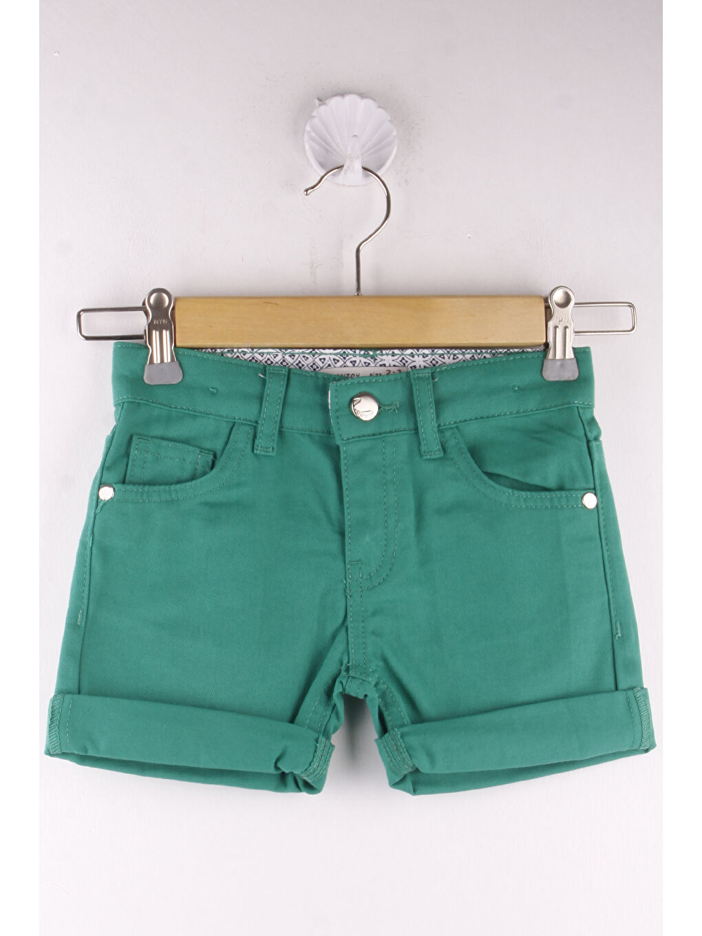 Gri Erkek Paçası Katlı Jean Şort-2