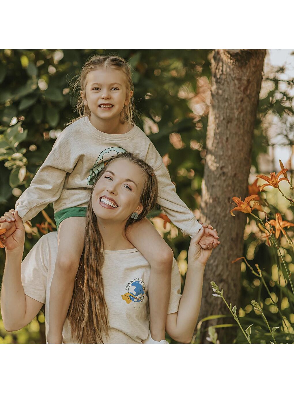 Gri " Stand Up" Baskılı Tshirt-2