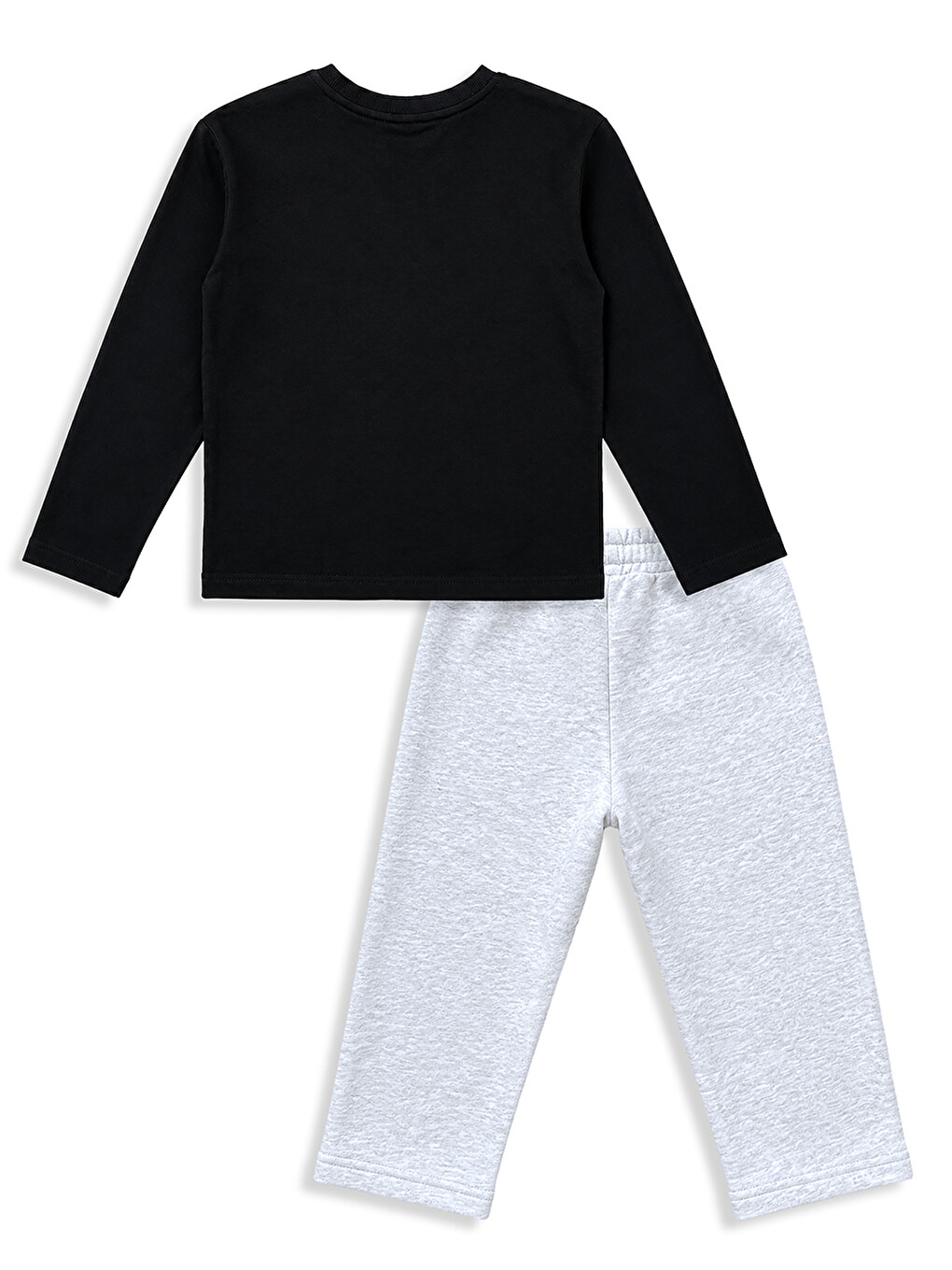 Siyah Erkek Çocuk Takım Timsah Baskılı T-shirt Ve Kalın Eşofman Altı - Oversize (5-11 Yaş)-3