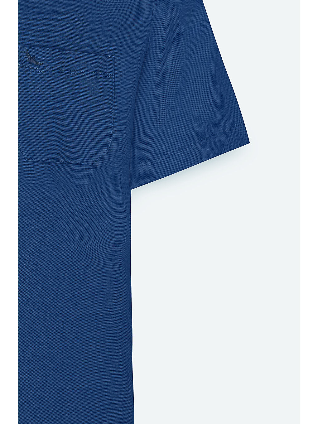 Erkek Lacivert Comfort Fit Rahat Kesim Polo Yaka Pamuklu Kısa Kollu Tişört-6