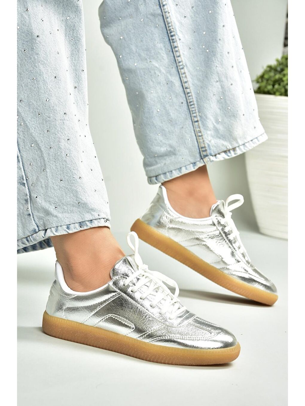 Gri Gümüş Kadın Sneaker U6528573