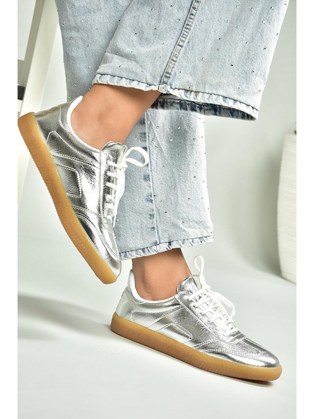 Gri Gümüş Kadın Sneaker U6528573-1