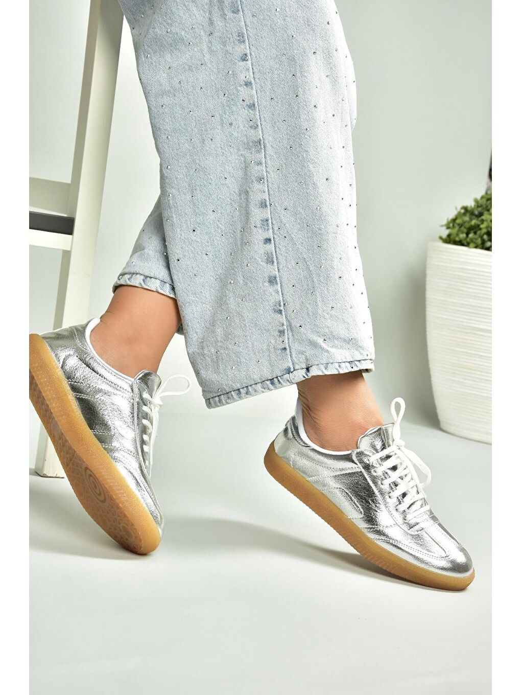 Gri Gümüş Kadın Sneaker U6528573-3