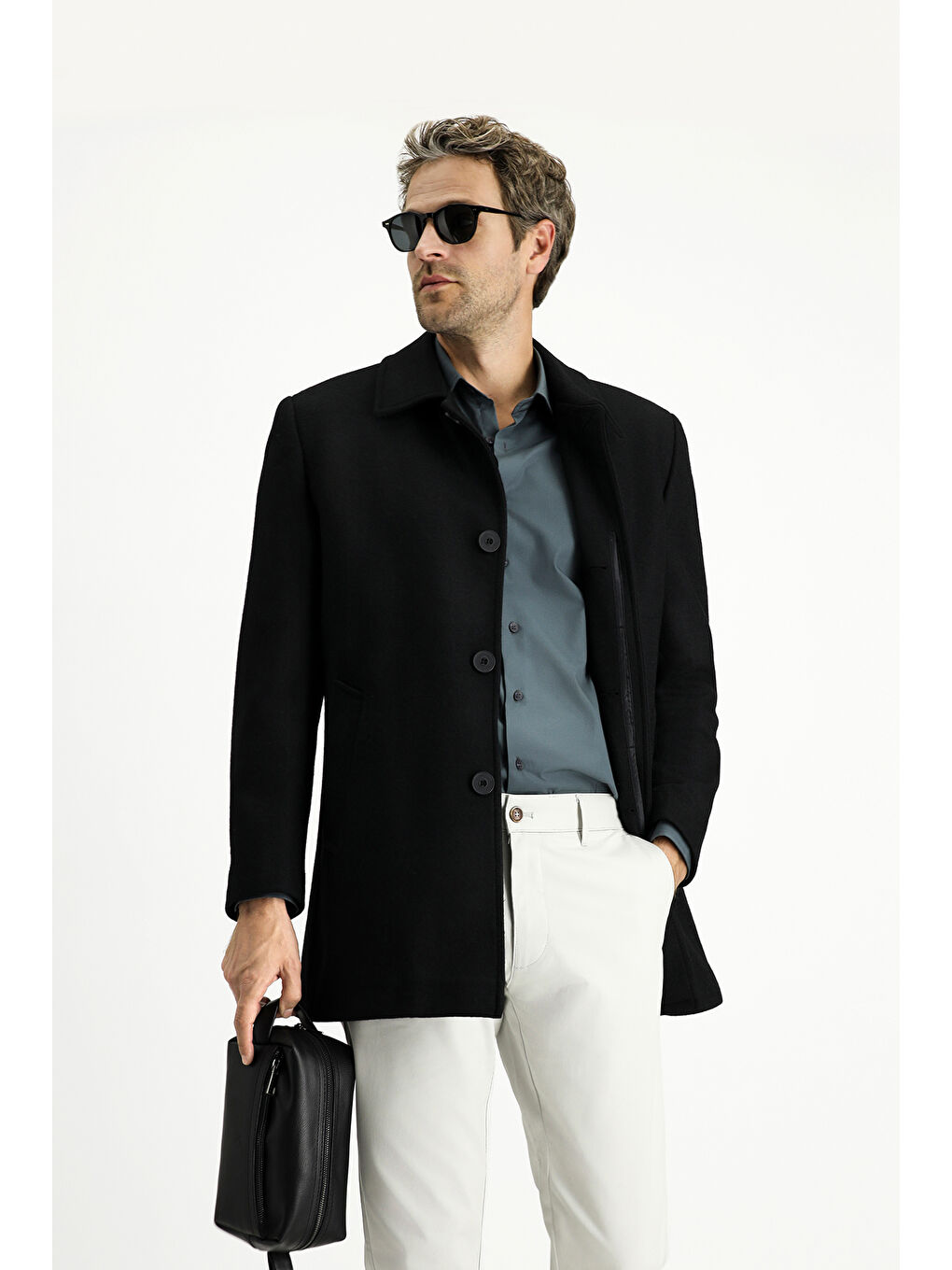 Siyah Yünlü Klasik Kaban-1