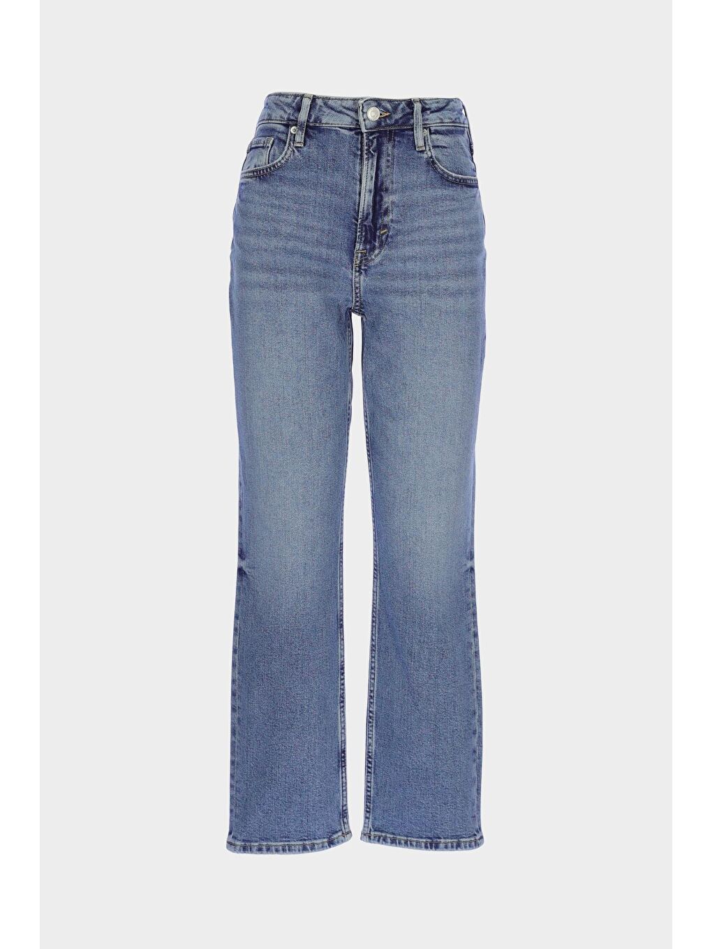 Sydney Yüksek Bel Açık Mavi Patı Fermuarlı Slim Fit Jean Pantolon C 4529-093