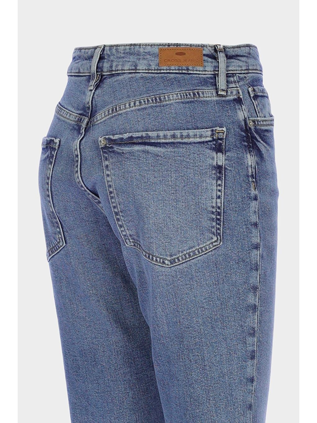 Sydney Yüksek Bel Açık Mavi Patı Fermuarlı Slim Fit Jean Pantolon C 4529-093-2