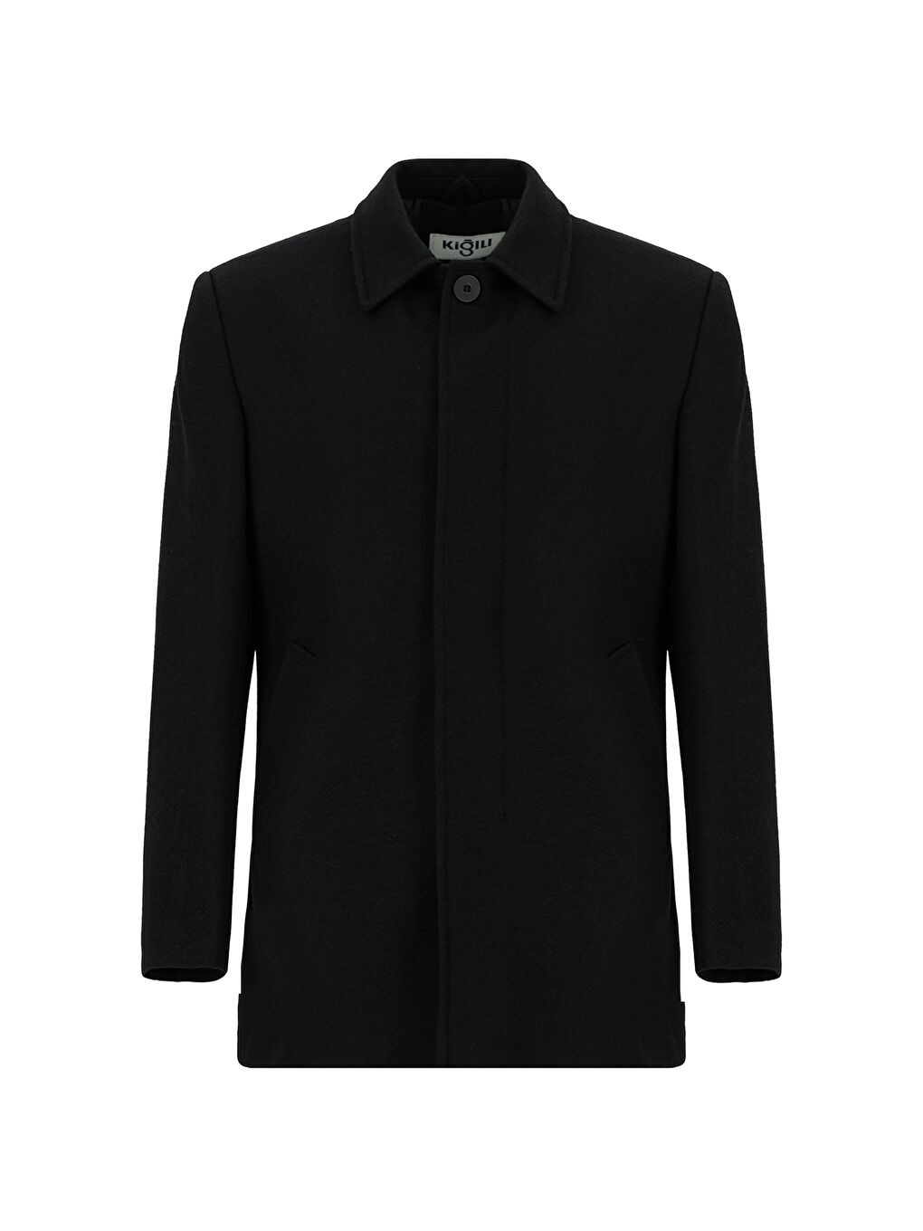 Siyah Yünlü Klasik Kaban-6