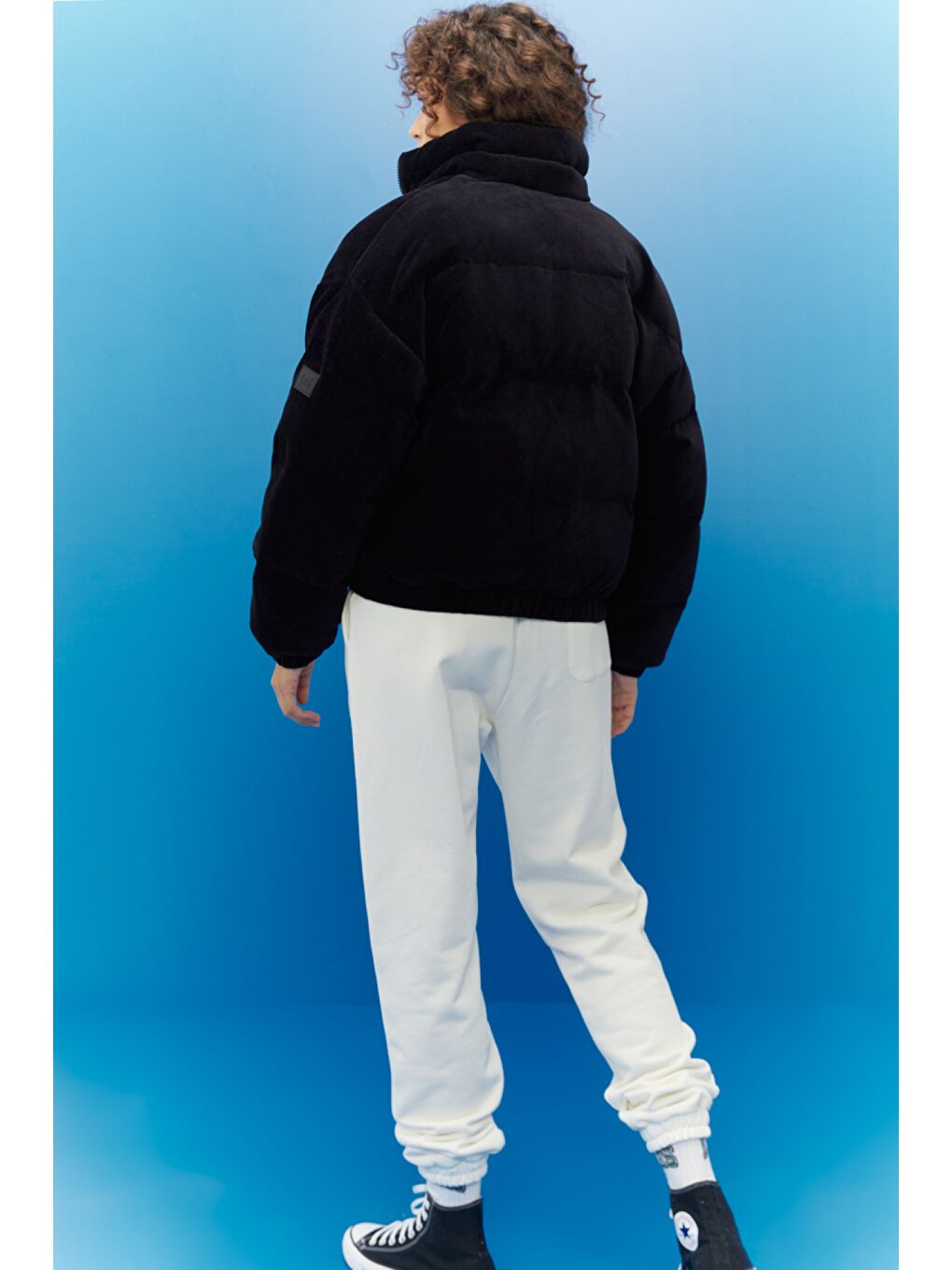 Regular Fit Normal Kesim Siyah Şişme Mont-4