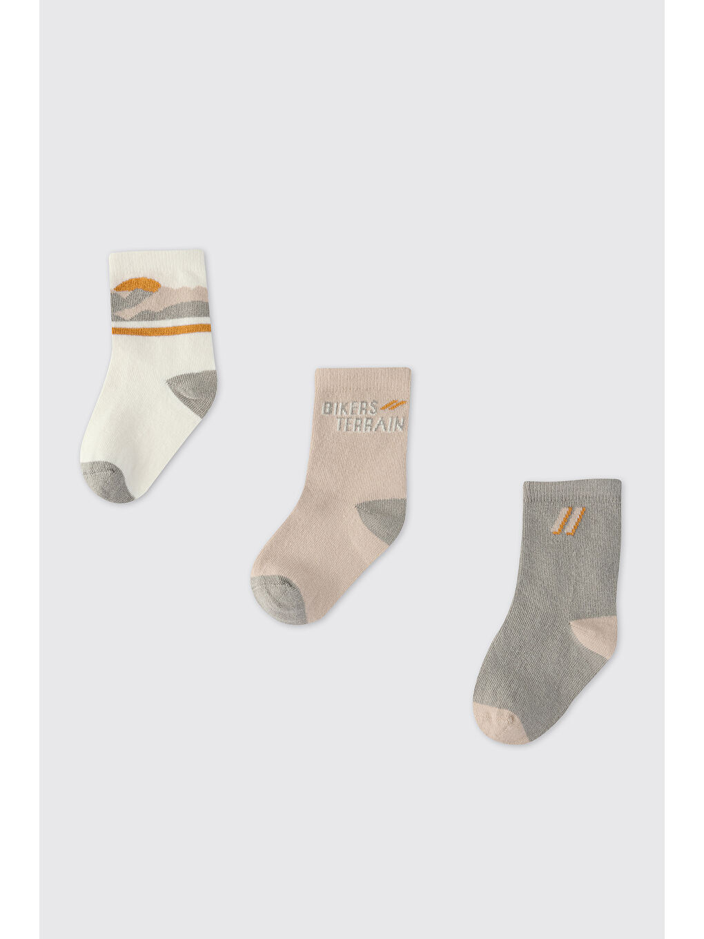 Karışık Erkek Bebek 3'lü Soket Çorap