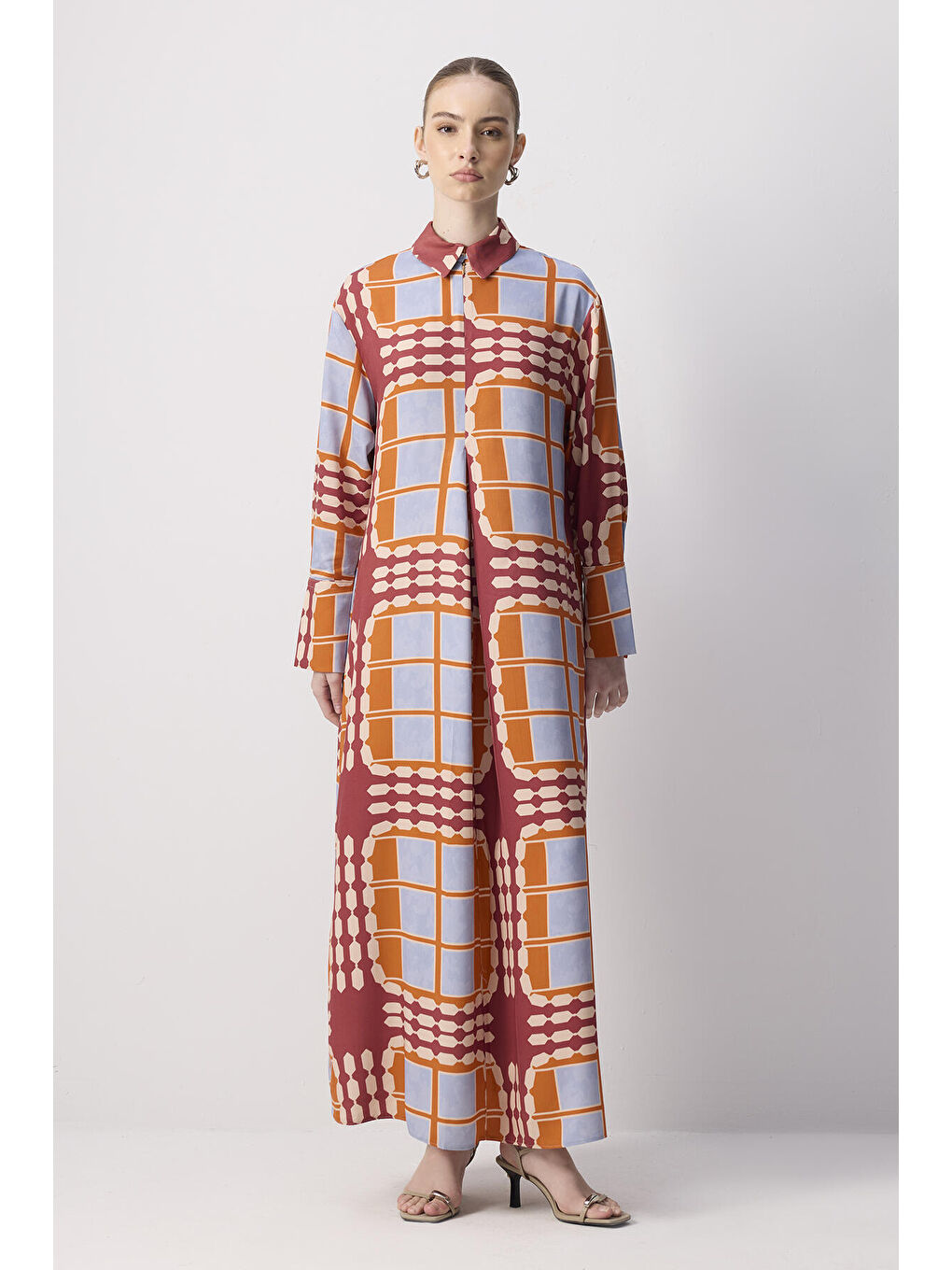 Siyah Desenli Elbise