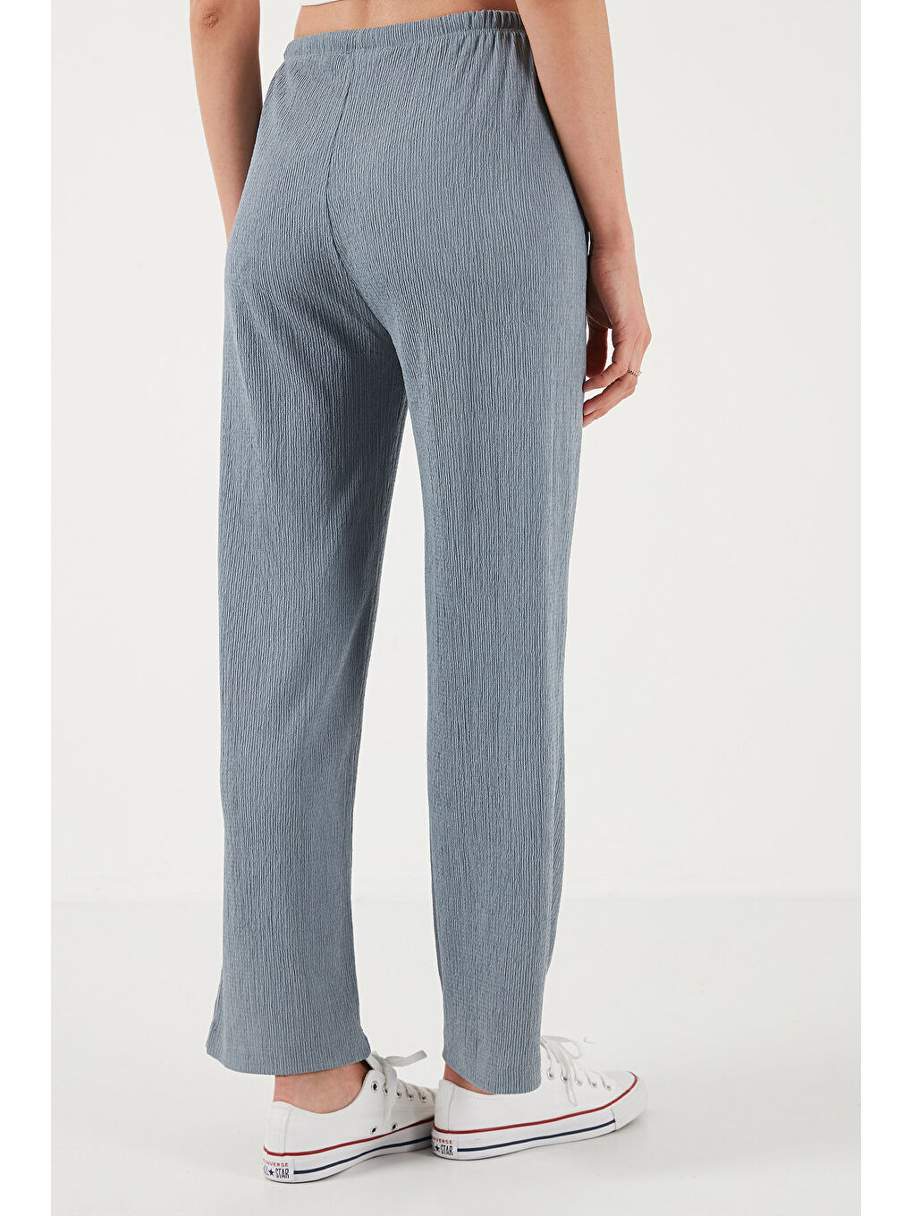 Gri Regular Fit Normal Bel Geniş Paça Pantolon 5866117-6