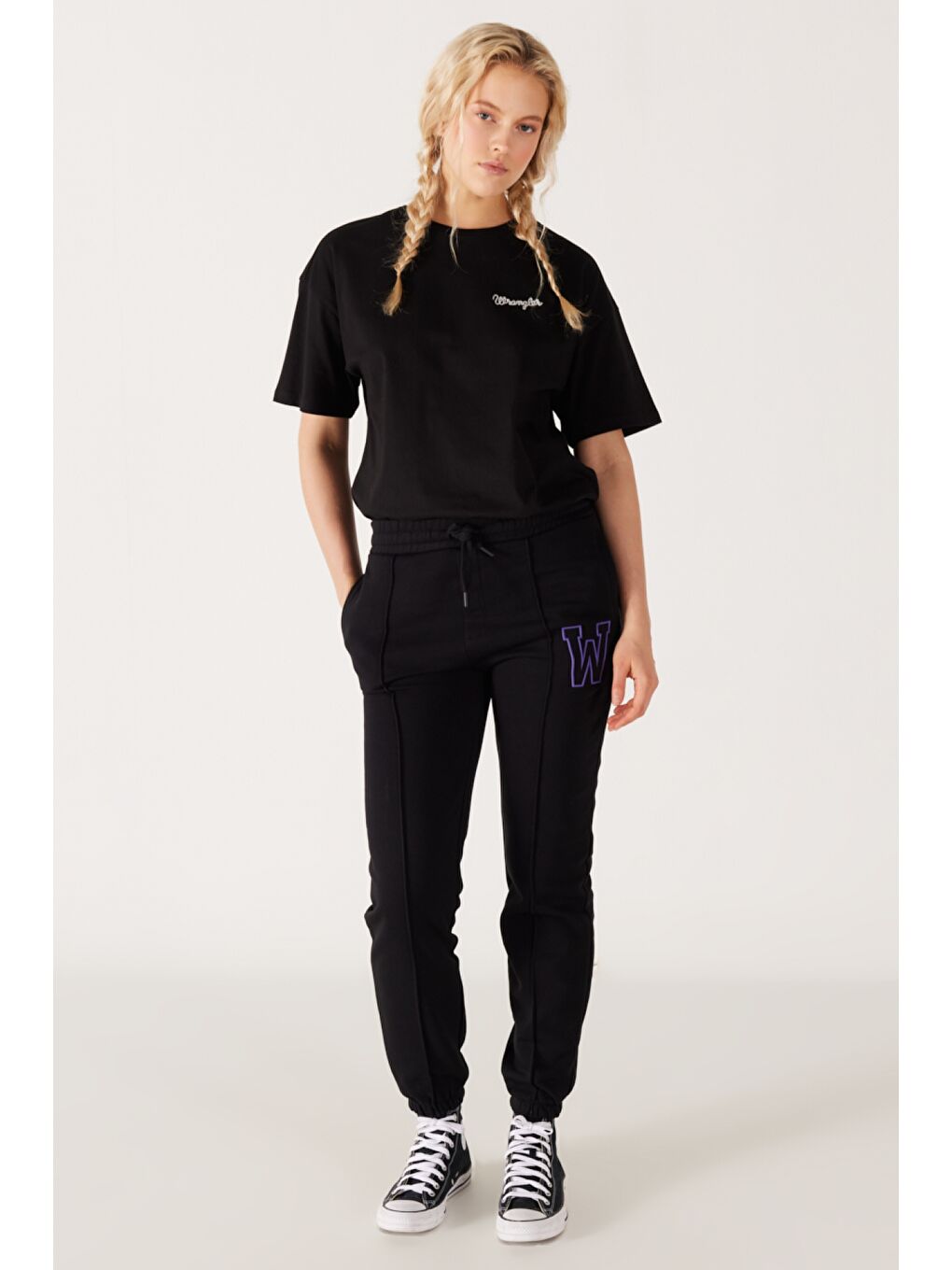 Regular Fit Normal Kesim İçi Polarlı Cepli Siyah Jogger Eşofman Altı-3