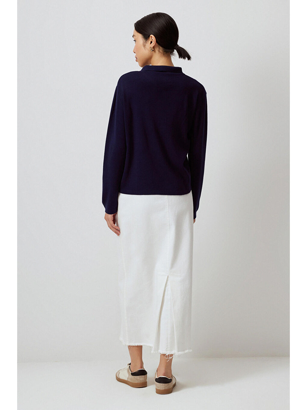 Lacivert Polo Yaka Kazak-3