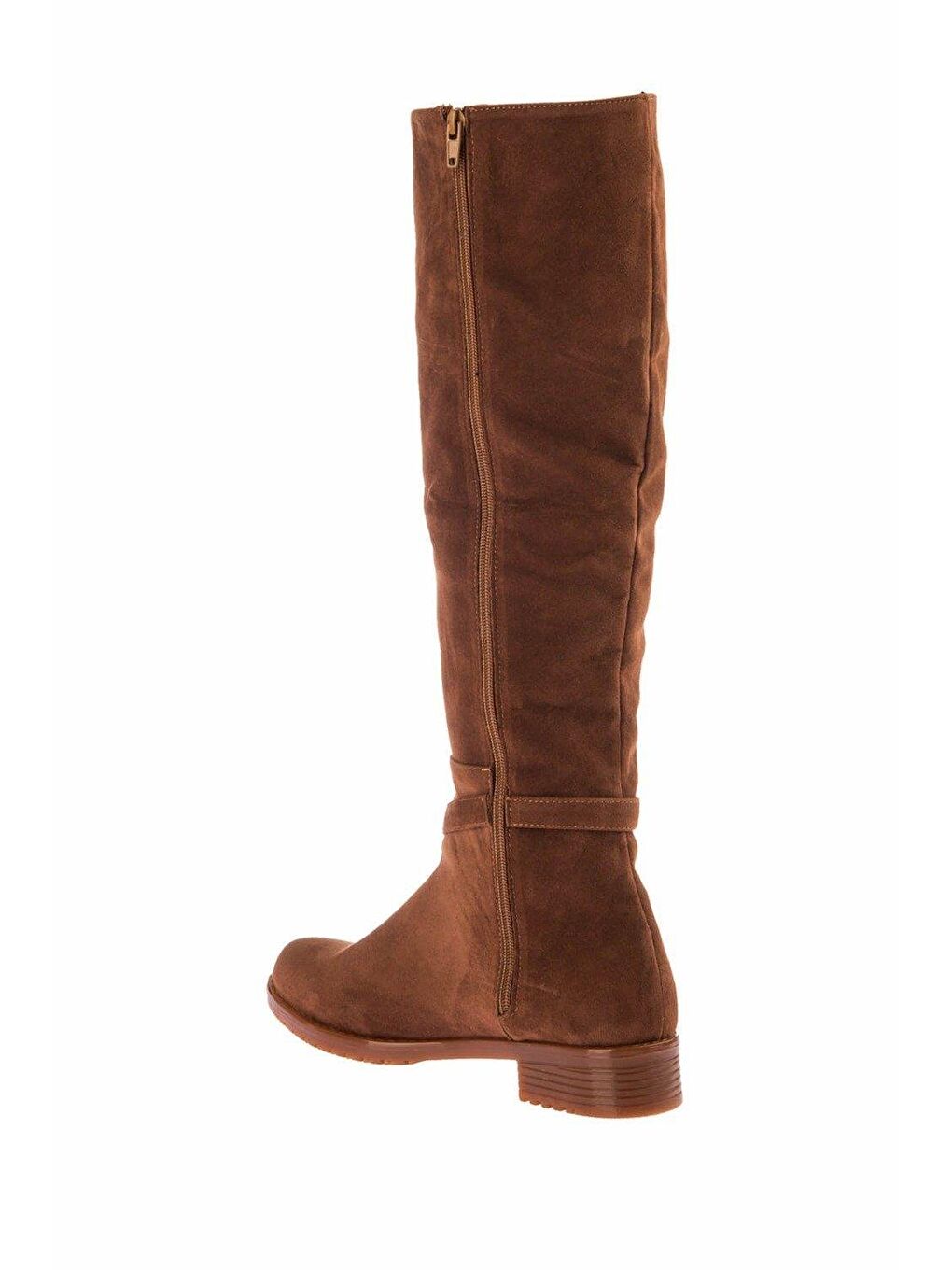 Kahverengi Taba_Altın Kadın Çizme E726203402-3