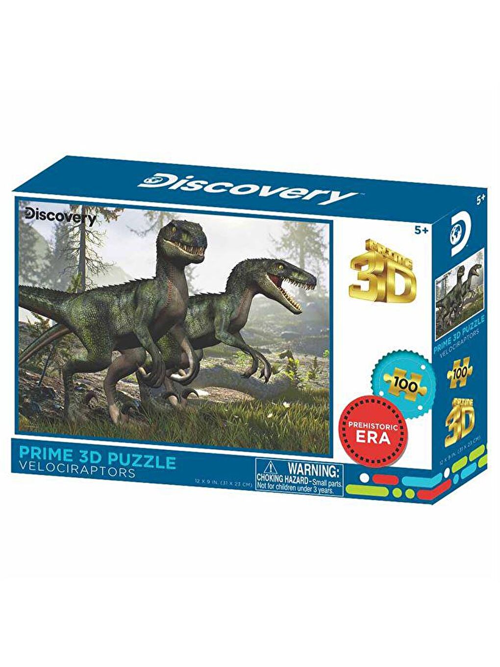 Prime 3D Karışık Velociraptor 100 Parça Puzzle 10682