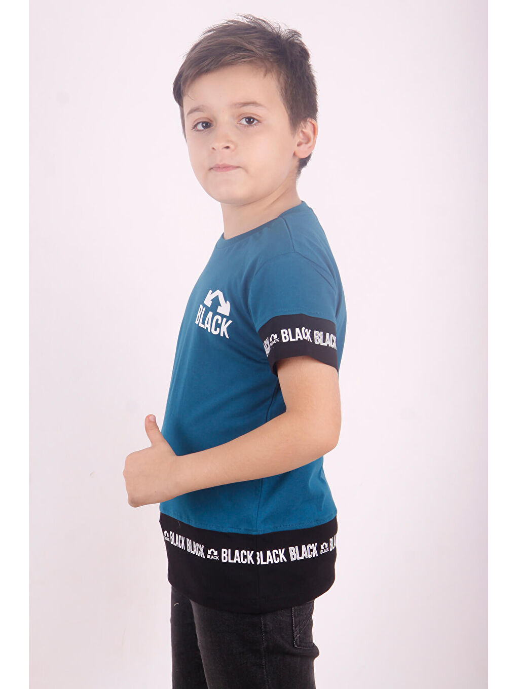 Petrol Erkek Çocuk BLACK Baskılı Tişört-1
