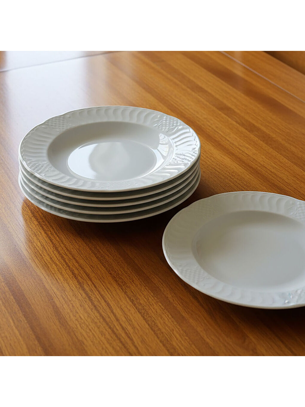 Ekru Sembol 6 Parça 19 cm Çukur Yemek Tabağı-2
